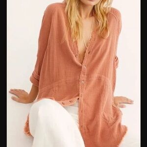 Free People Summer Daydream Button Down